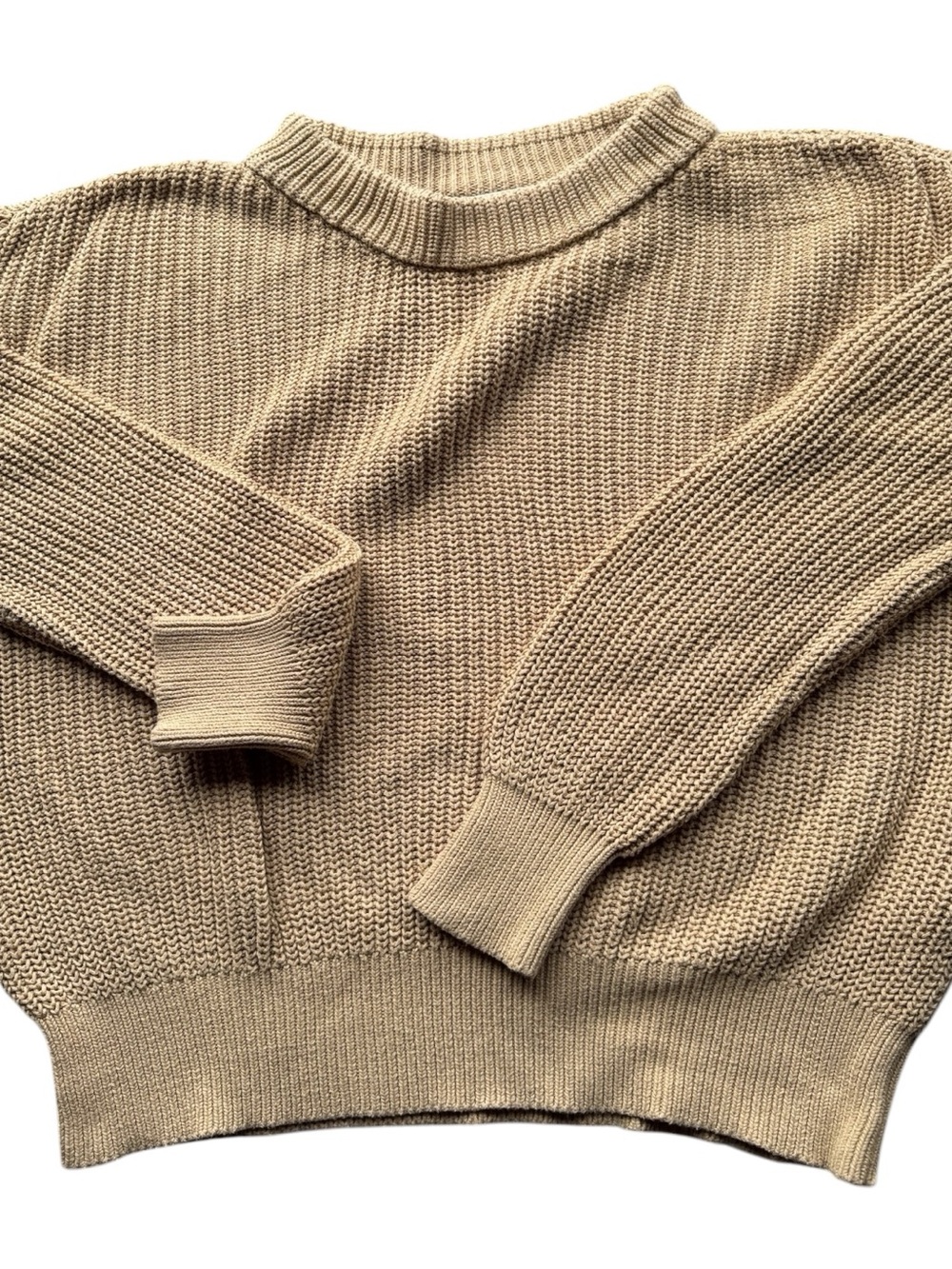 Minimum Cozy Crewneck Sweater in Beige